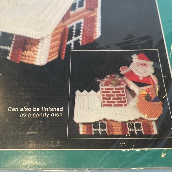 NIP & Vintage 1970s Bucilla Up The Chimney Centerpiece - Picture 4 of 6